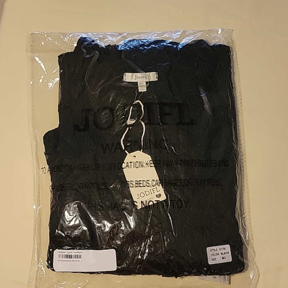 JODIFL - M/L - Lace Cardigan - Black
